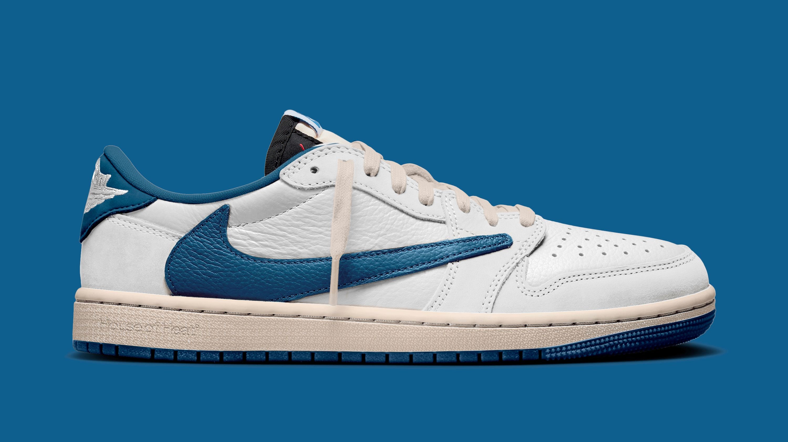 Travis Scott x Air Jordan 1 Low 'White/Blue': En Efterlängtad Släpp!
