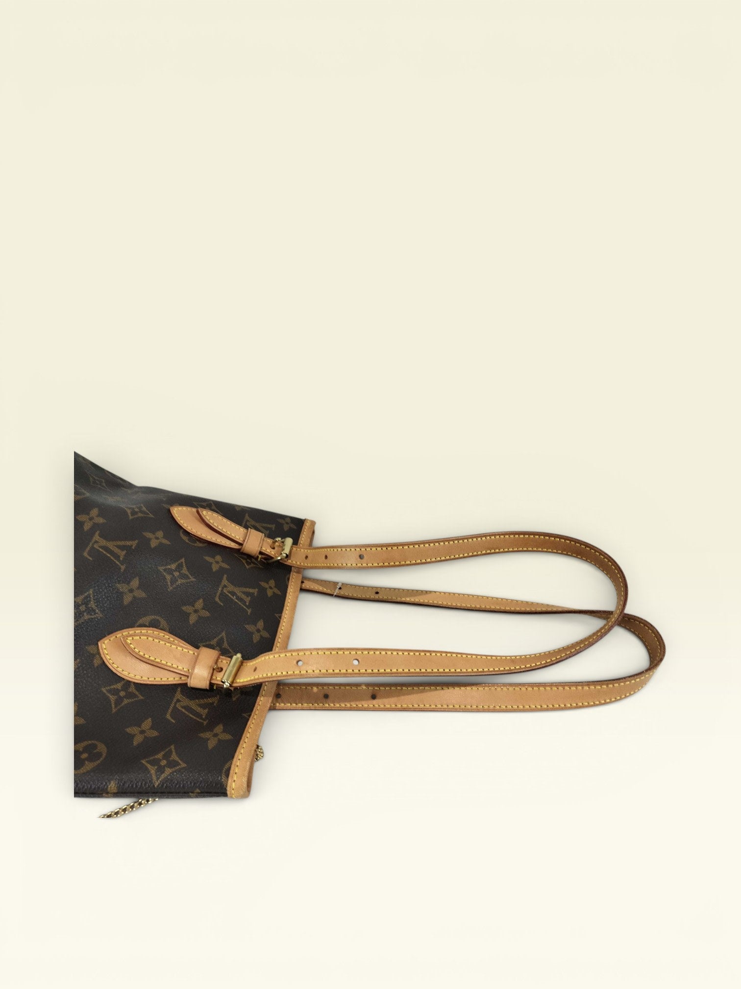 Louis Vuitton Monogram Bucket PM Tote Bag with Pouch