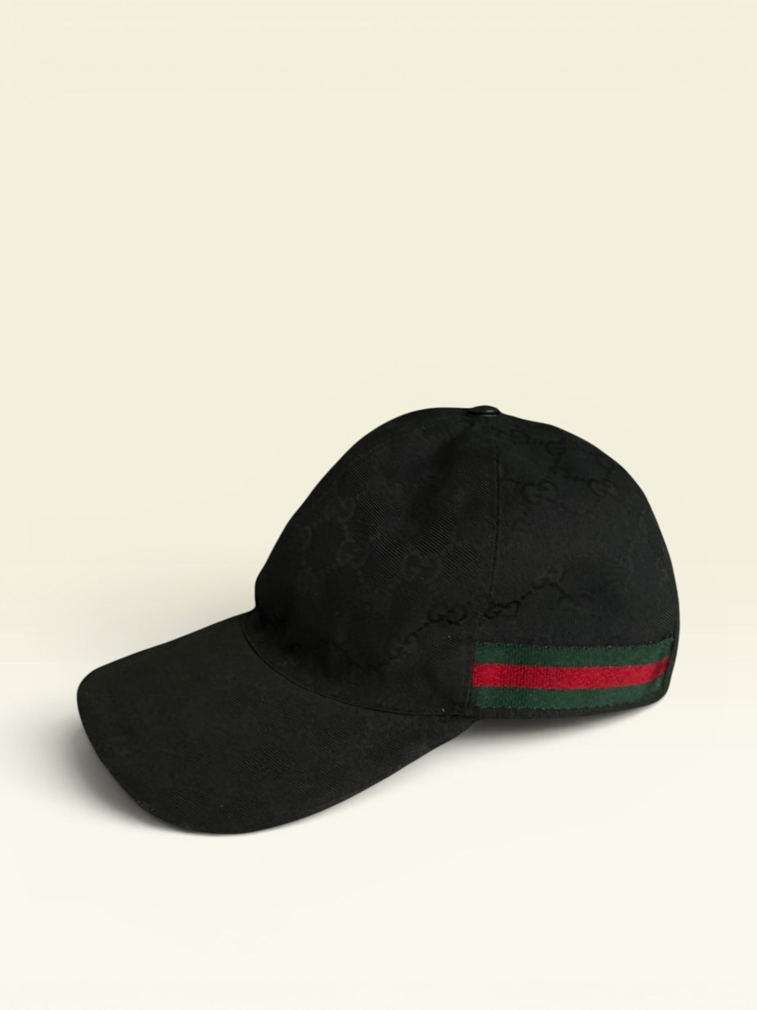 GUCCI Baseball Cap GG Canvas Sherry Line - Black