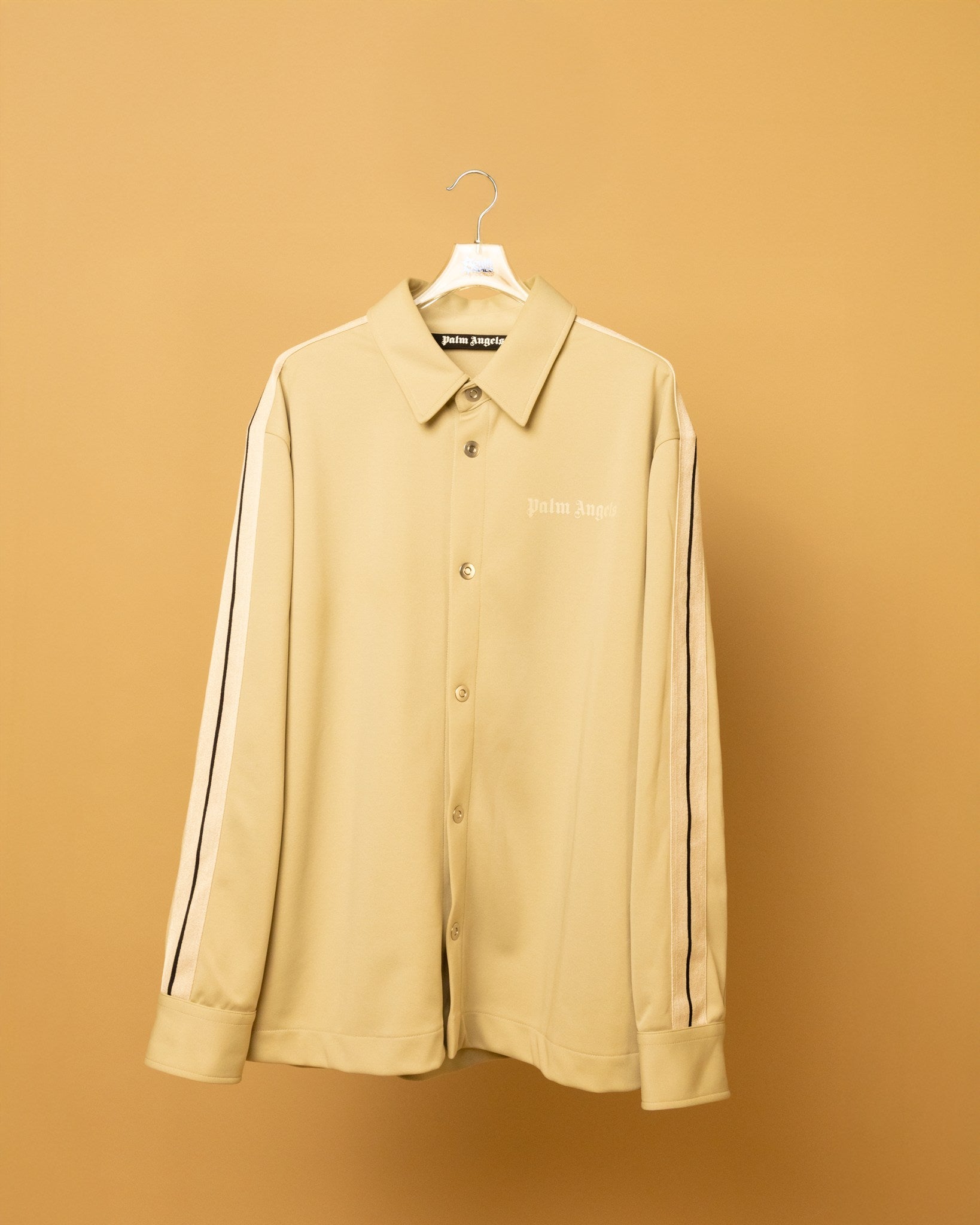 Palm Angels Track Button-Up Shirt – Beige