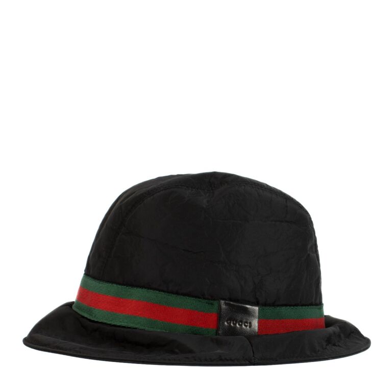Gucci Bucket Hat Nylon Black size L