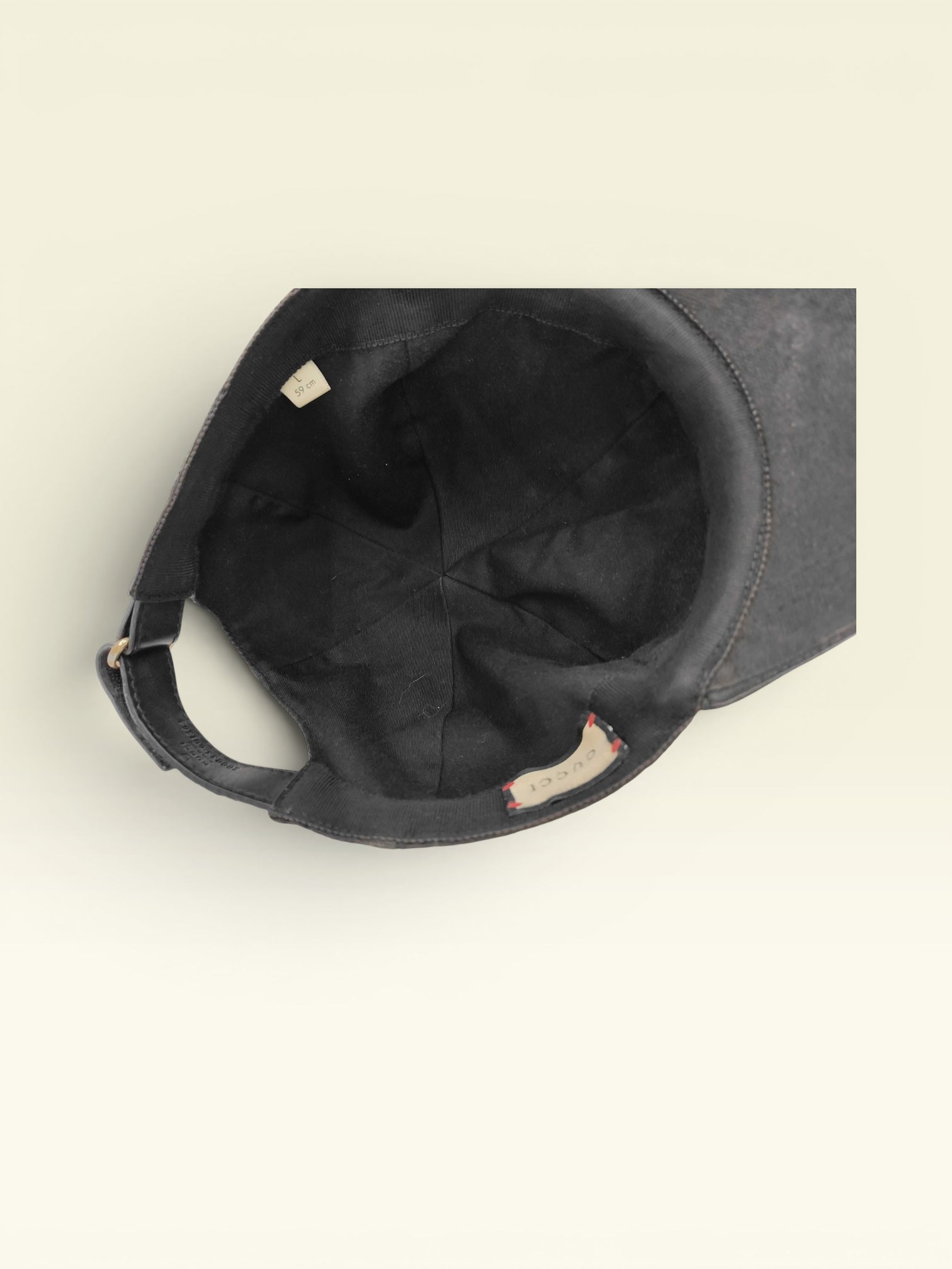 GUCCI Baseball Cap GG Canvas Sherry Line - Black