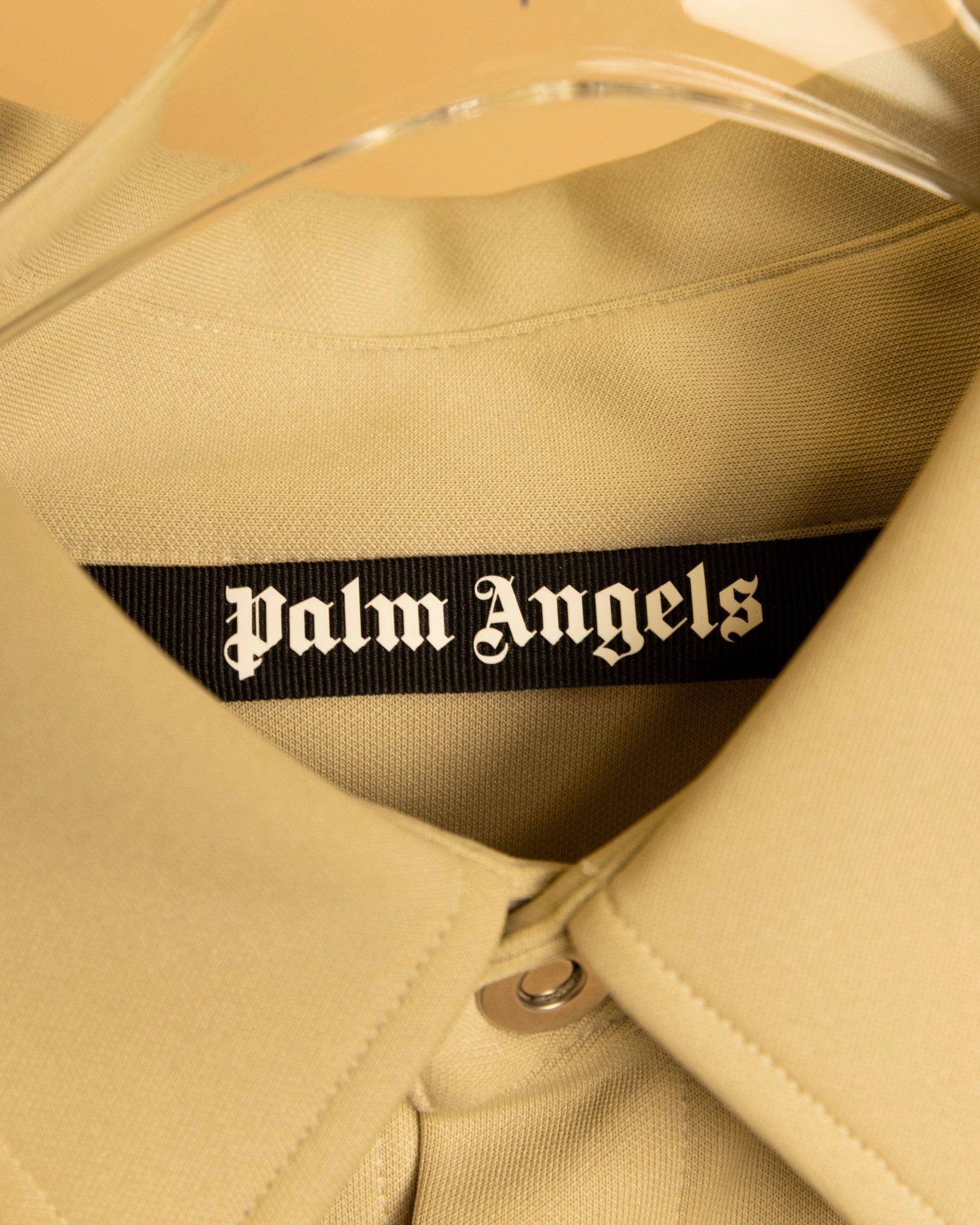 Palm Angels Track Button-Up Shirt – Beige