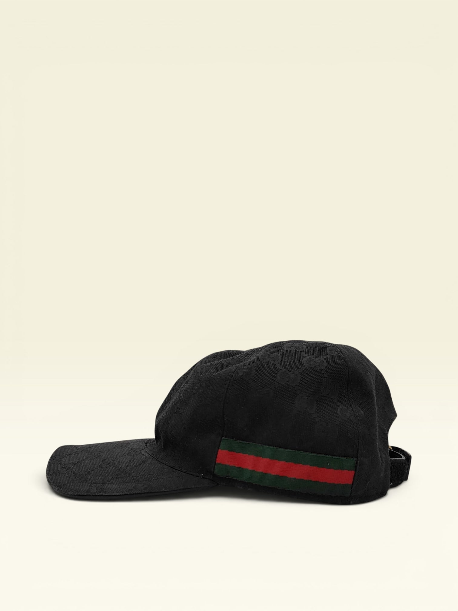 GUCCI Baseball Cap GG Canvas Sherry Line - Black