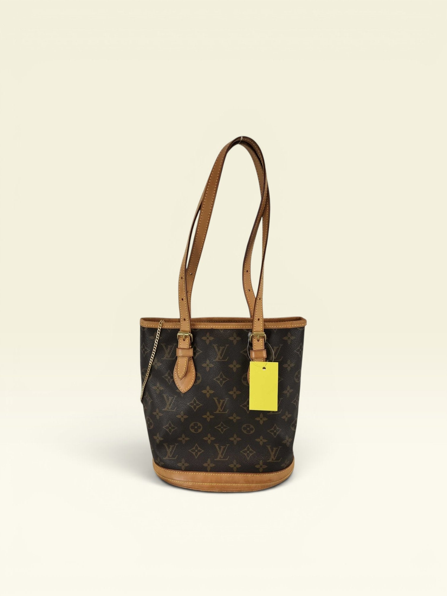 Louis Vuitton Monogram Bucket PM Tote Bag with Pouch