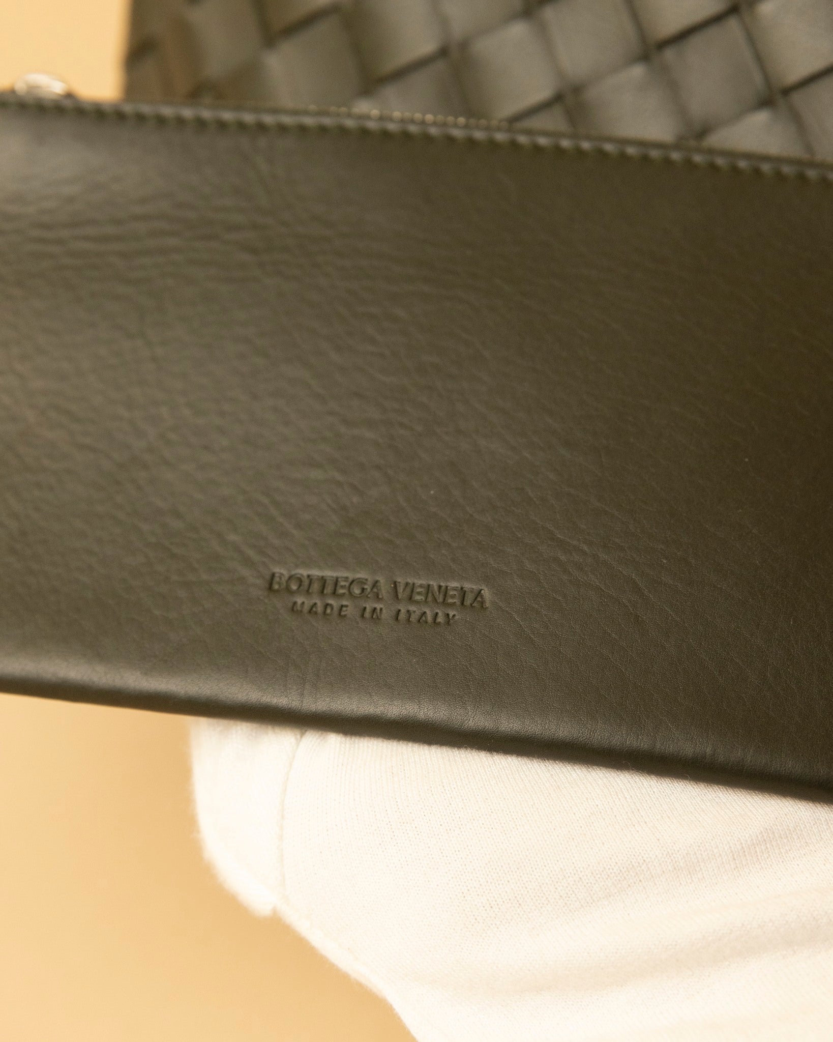 Bottega Veneta Document Case in Intrecciato Hydrology Calfskin (Bottega Green)