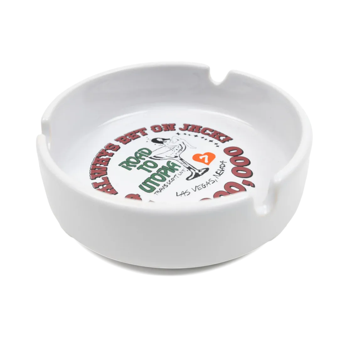Travis Scott Road to Utopia Las Vegas Ashtray White