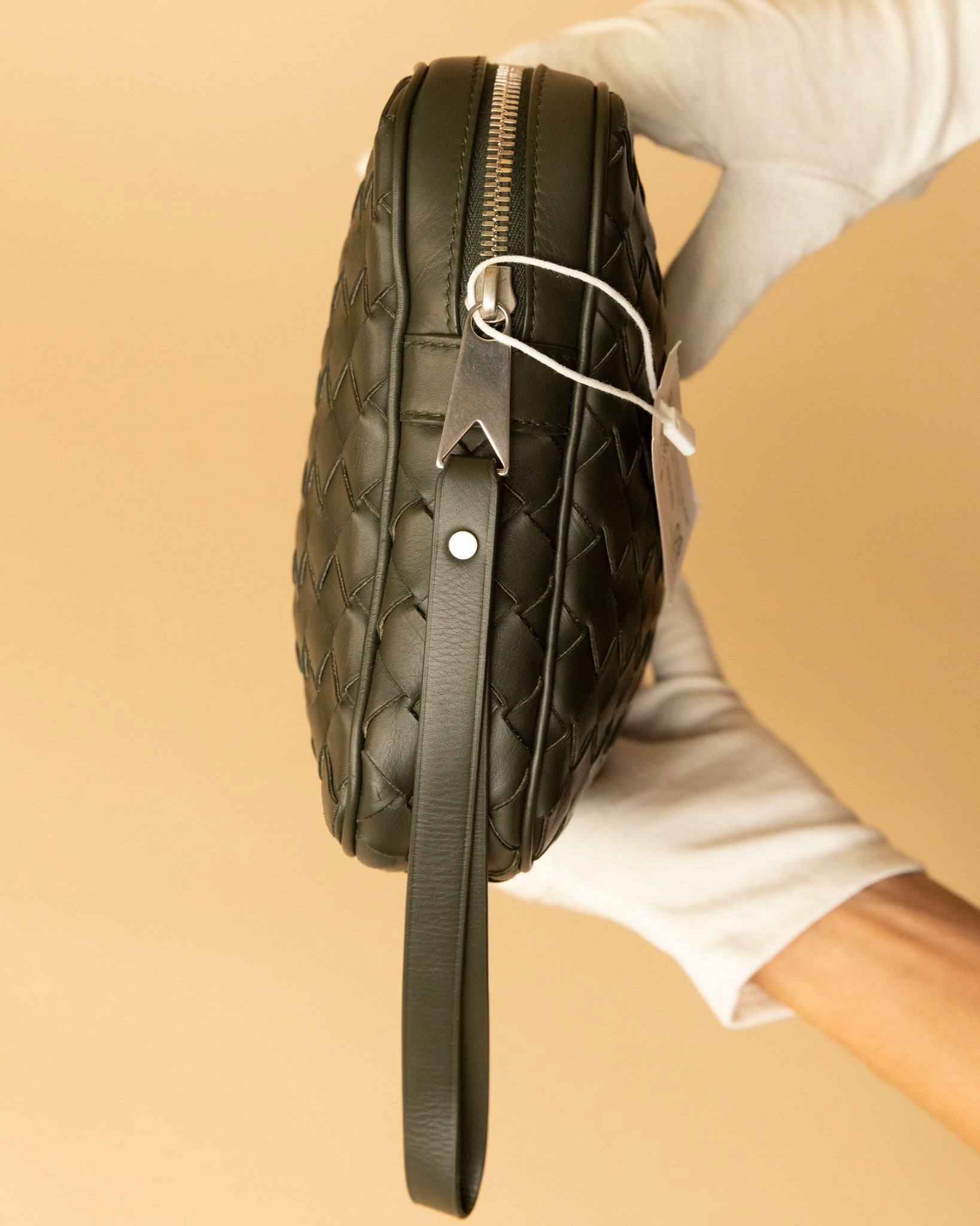 Bottega Veneta Document Case in Intrecciato Hydrology Calfskin (Bottega Green)