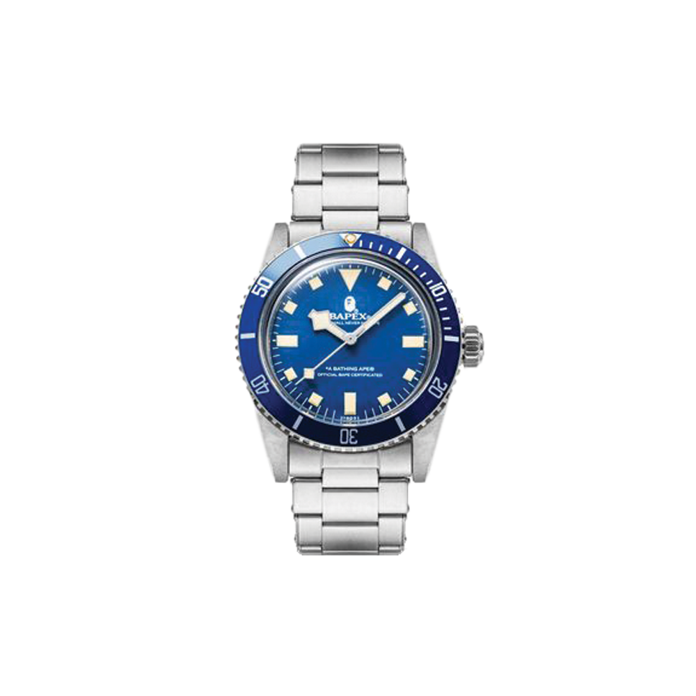 BAPE Classic Type 1 Bapex Watch Silver/Blue