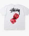 Stussy Fuzzy Dice Tee White