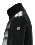 MONCLER 'STRIPE HYBRID FULL ZIP BLACK