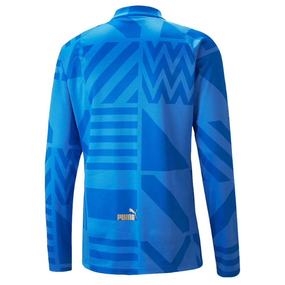 2022-23 Italy Home Pre-Match Sweat Top Blue