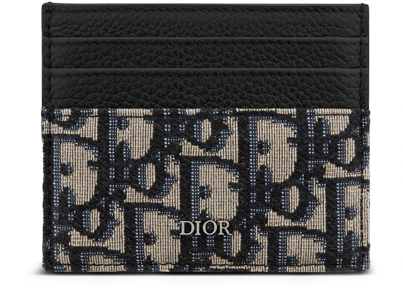 Dior Oblique Jacquard (6 Slot) Card Holder Beige Black