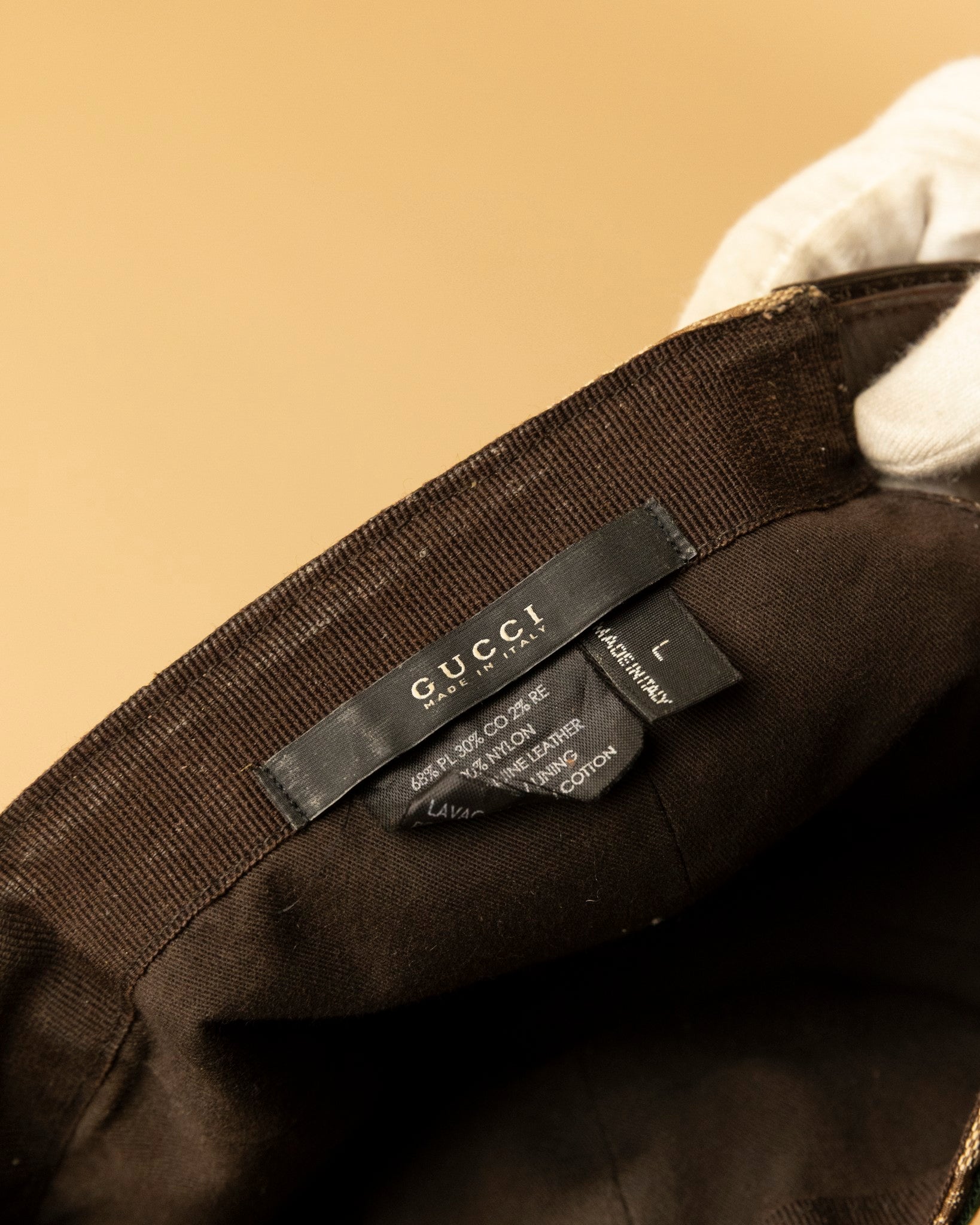 GG canvas baseball hat with Web