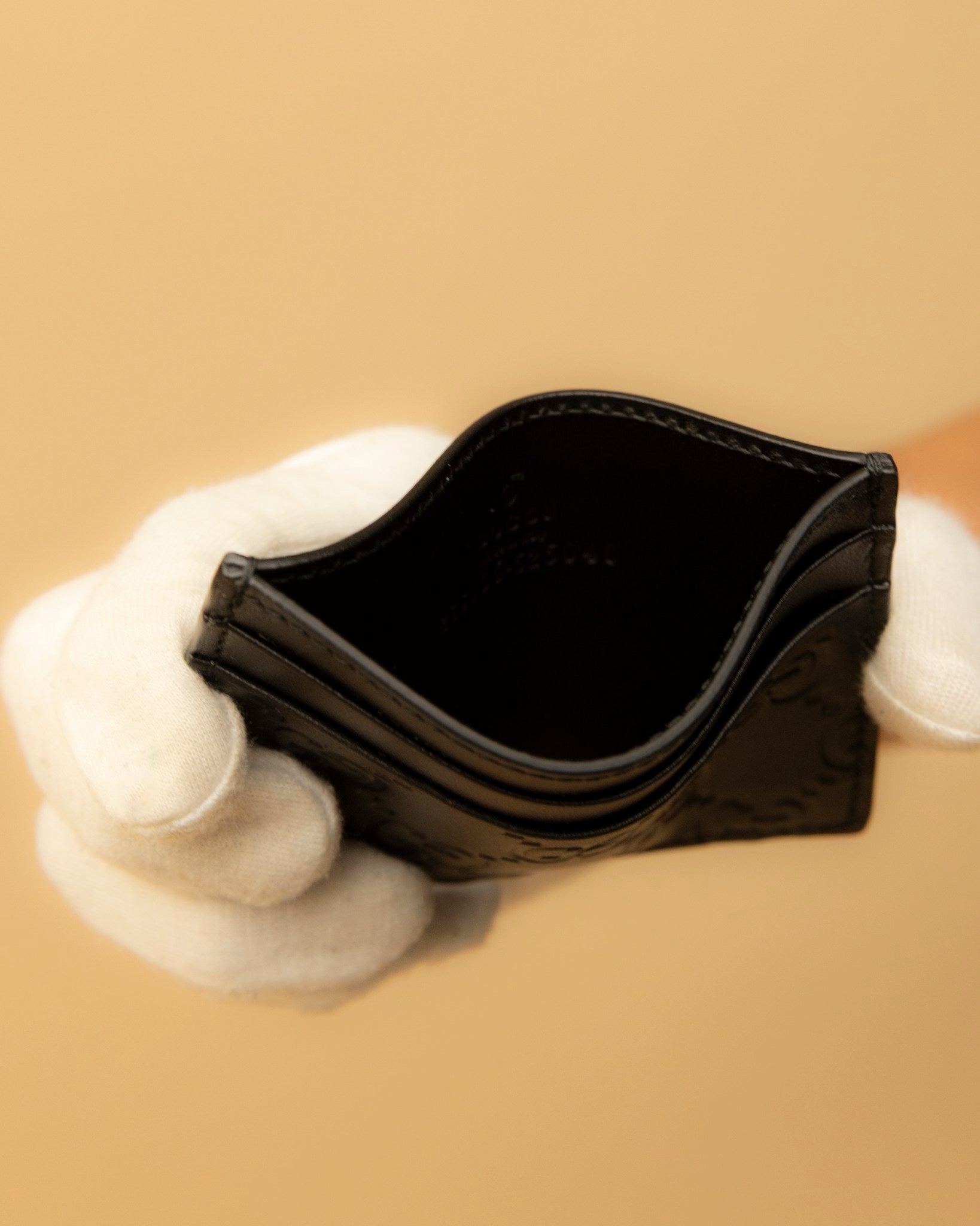 Gucci Signature Leather Card Holder GG (5 Card Slot) Black