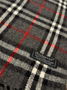 Burberry Vintage Scarf – Grey Check – 100% Lambswool