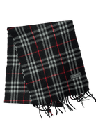 Burberry Vintage Scarf – Black Check – 100% Lambswool
