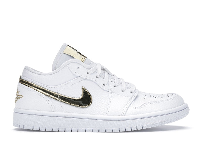 Jordan 1 Low White Metallic Gold (Women's)