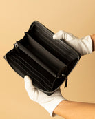 Gucci GG Zip Clutch Micro Guccissima Black