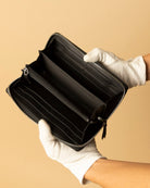 Gucci GG Zip Clutch Micro Guccissima Black