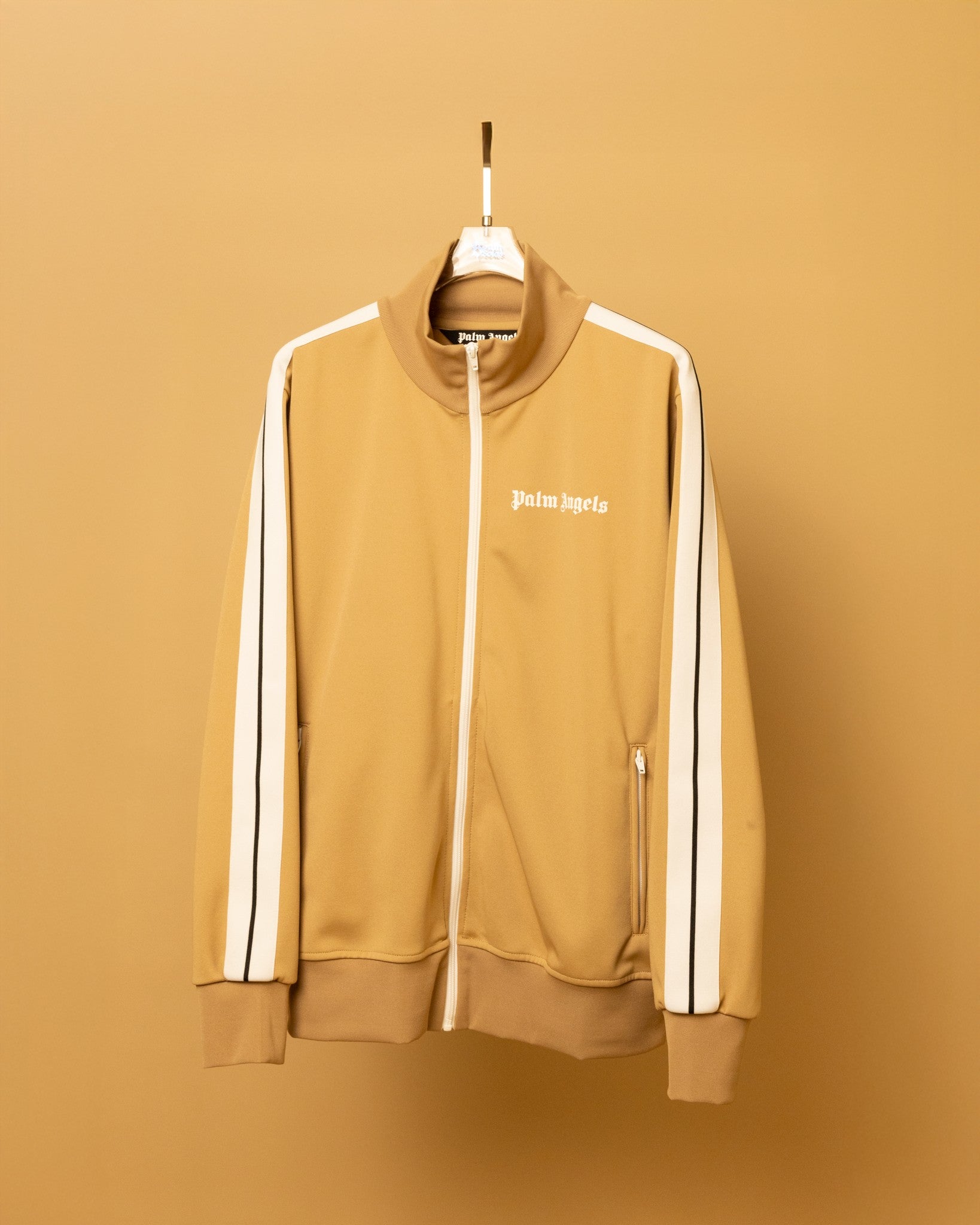 Palm Angels Classic Track Jacket 'Camel/White'