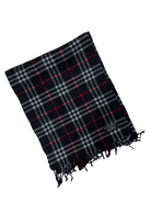 Burberry Vintage Scarf – Royal Blue Check – 100% Lambswool