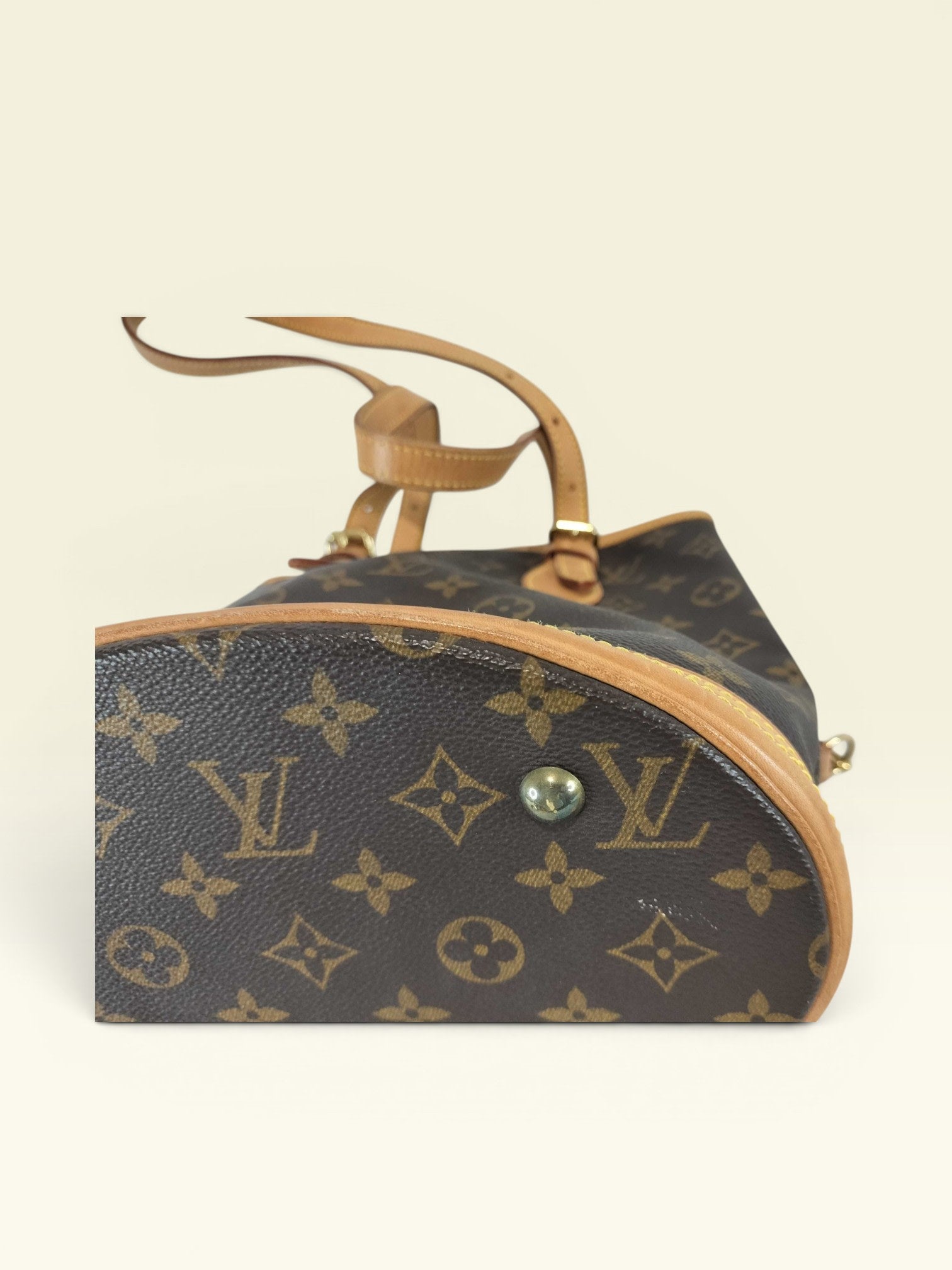 Louis Vuitton Monogram Bucket PM Tote Bag with Pouch