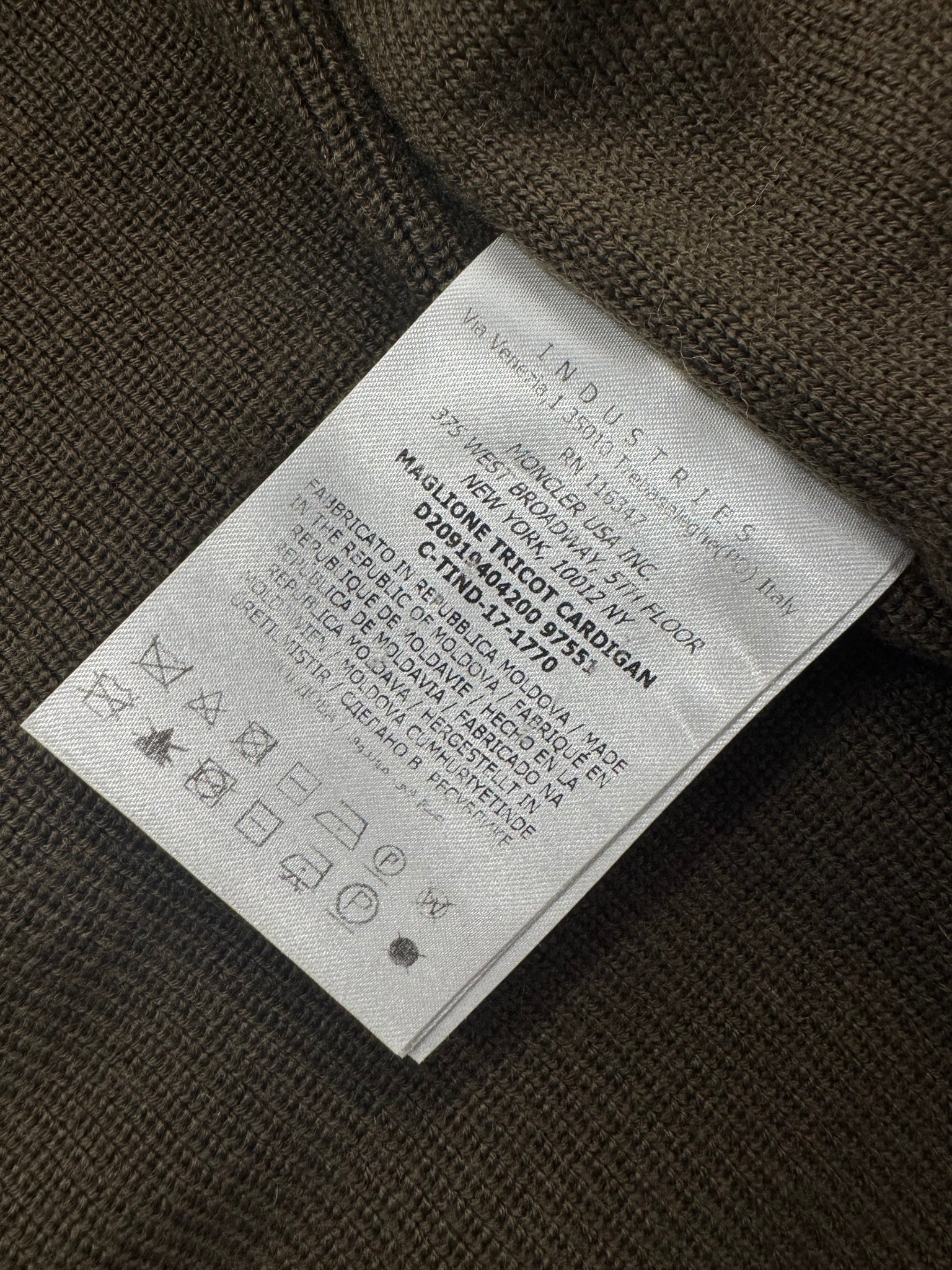 Moncler Cardigan Tricot Green
