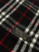 Burberry Vintage Scarf – Black / White Check – 100% Lambswool