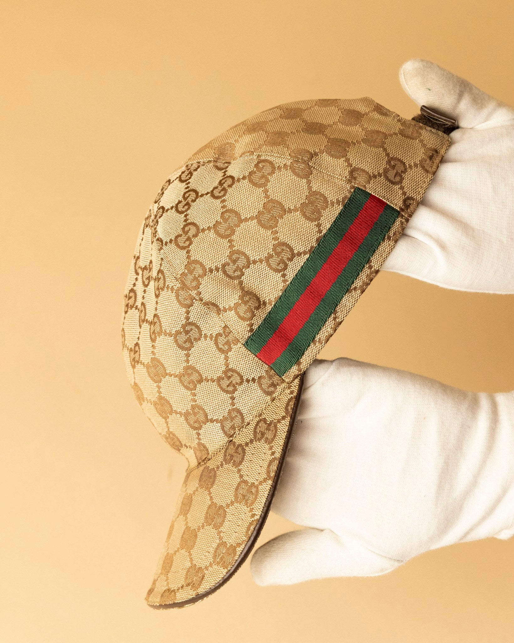 GG canvas baseball hat with Web