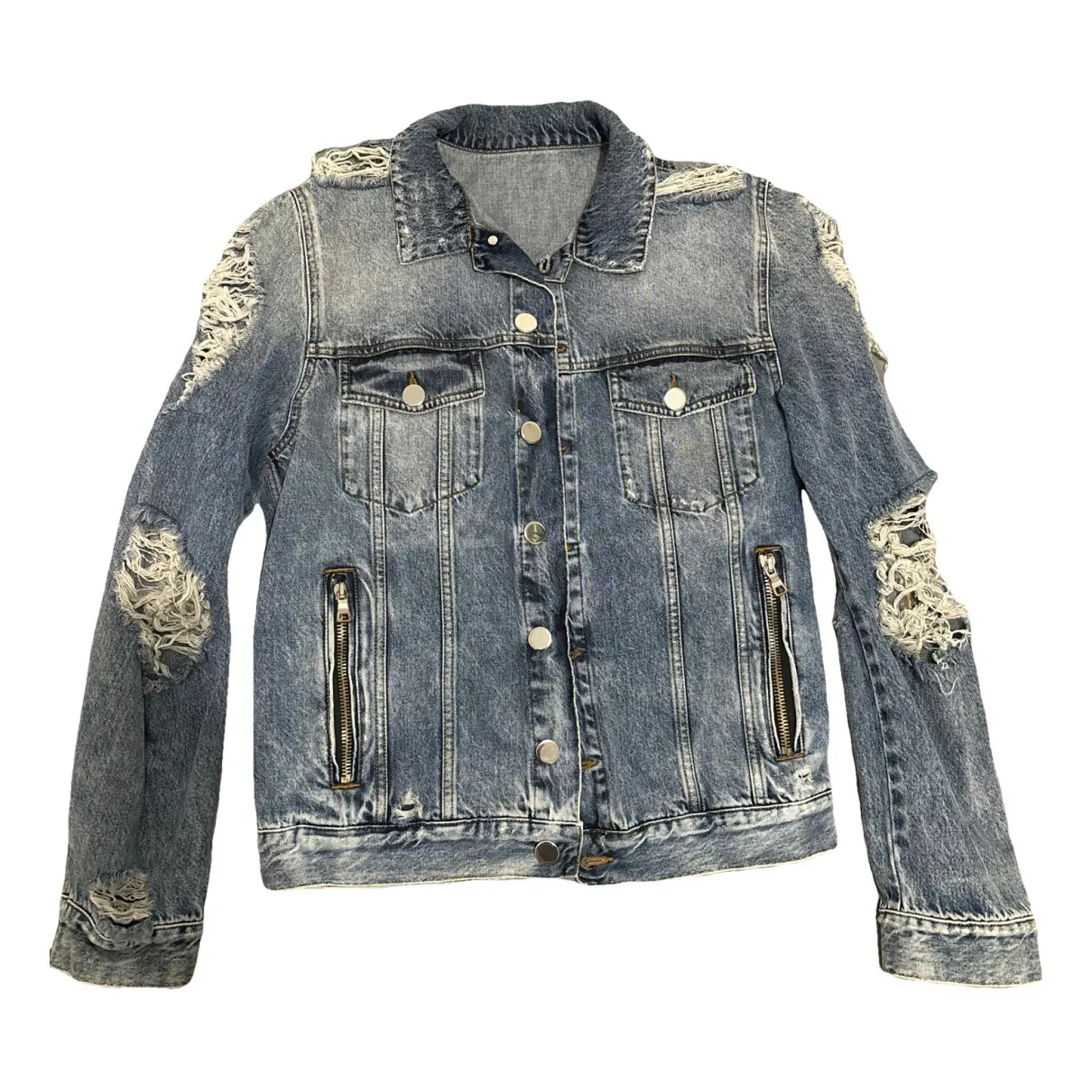 BALMAIN DESTROYED JEAN JACKET