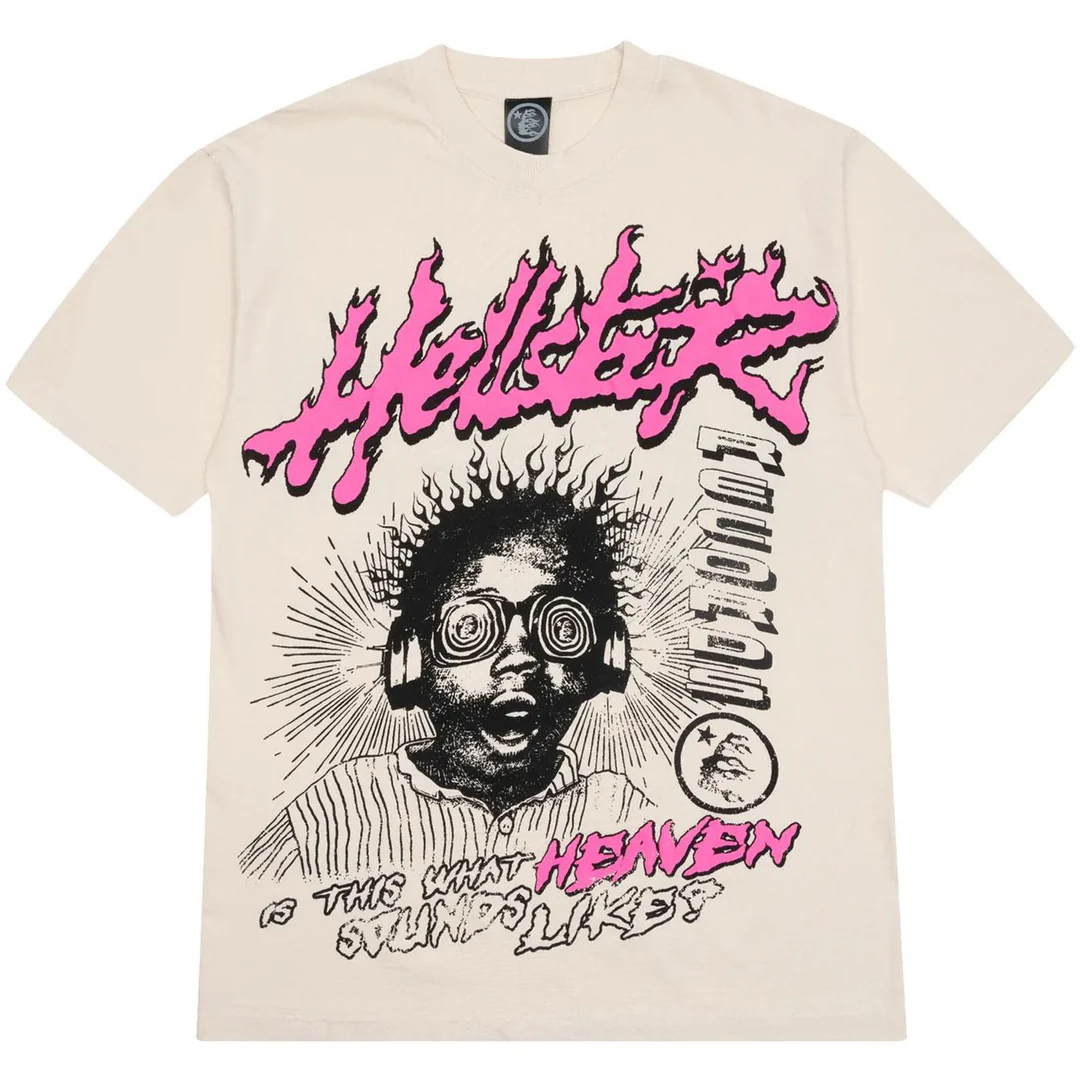 Hellstar What Heaven Sounds Like Tee "CREAM/PINK"