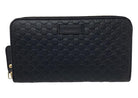 Gucci GG Zip Clutch Micro Guccissima Black