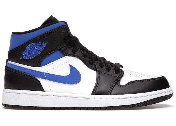 Jordan 1 Mid - White Black Racer Blue