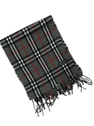 Burberry Vintage Scarf – Grey Check – 100% Lambswool