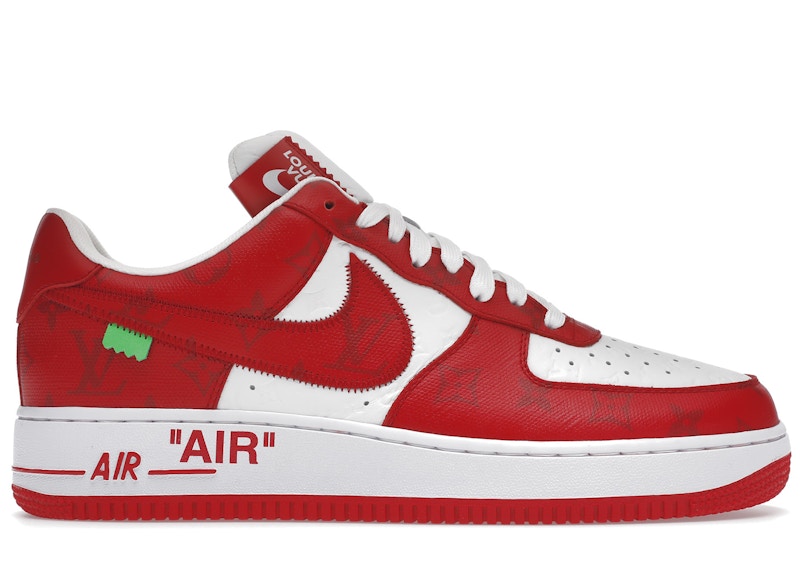 Louis Vuitton Nike Air Force 1 Low By Virgil Abloh White Red