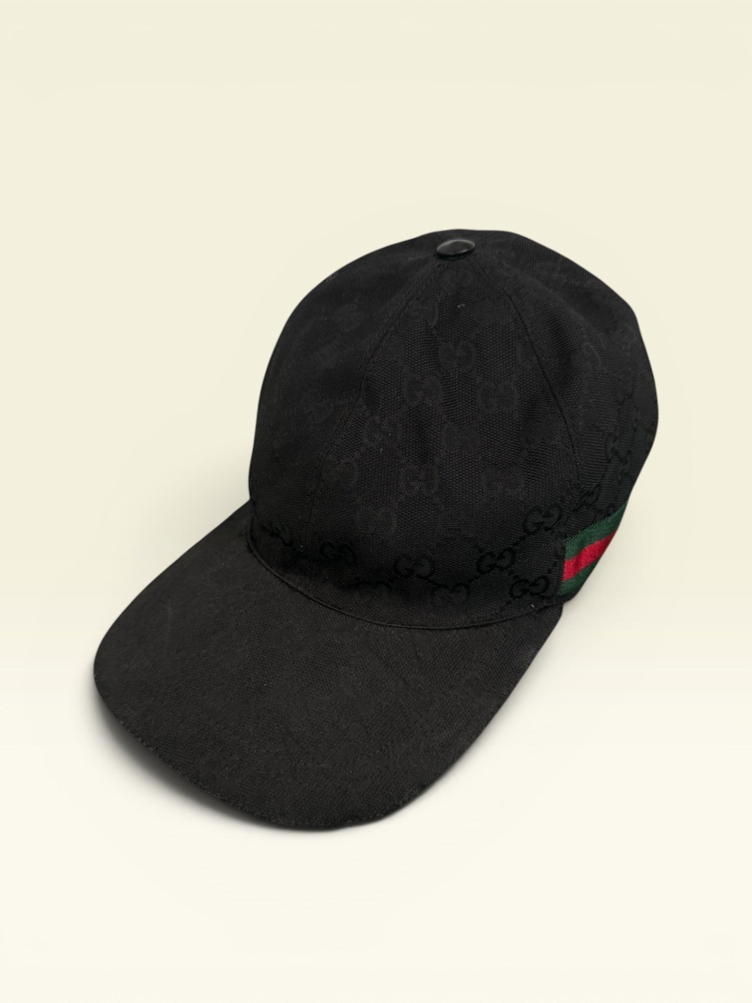 GUCCI Baseball Cap GG Canvas Sherry Line - Black