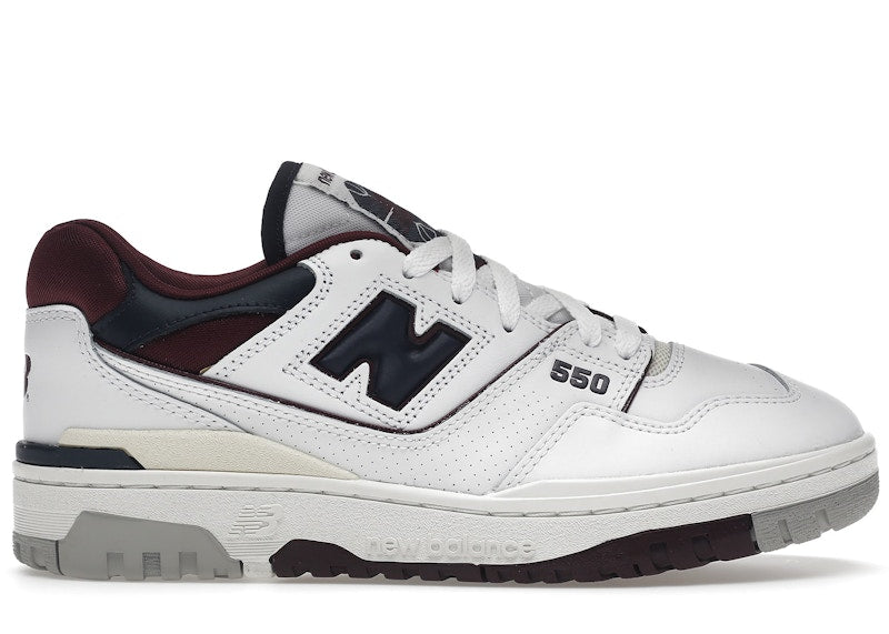 New Balance 550 White Navy NB Burgundy