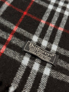 Burberry Vintage Scarf – Black / Blue Check – 100% Lambswool
