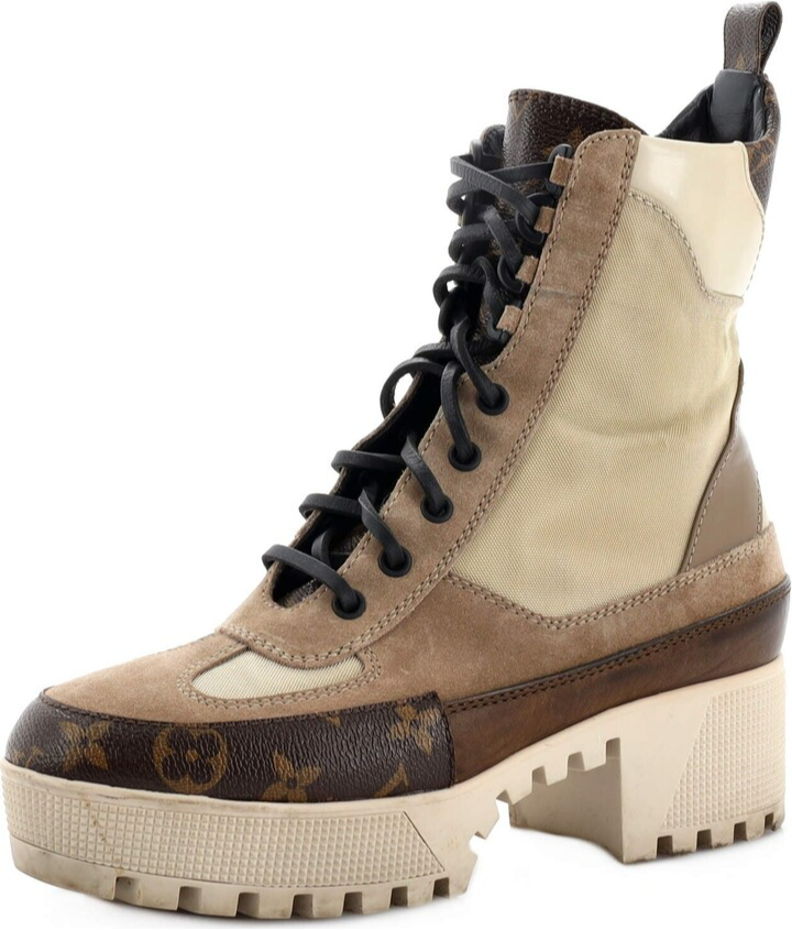 Louis Vuitton Women's Laureate Platform Desert Boots Suede