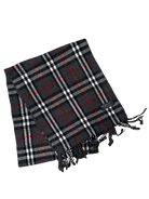 Burberry Vintage Scarf – Grey Check – 100% Lambswool