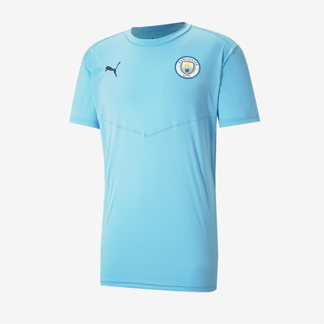 2020-21 Manchester City Warm-up Tee Light Blue