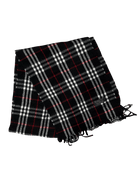 Burberry Vintage Scarf – Black / White Check – 100% Lambswool