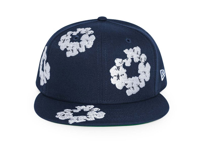 Denim Tears New Era Cotton Wreath 59/50 Cap Navy