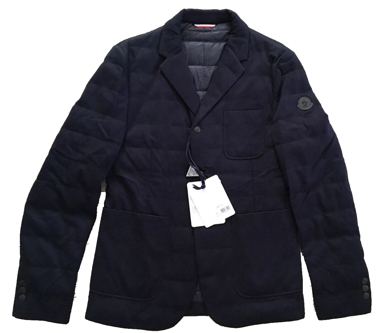 Moncler Kavaj - Svart och Wull Double Pocket Navy