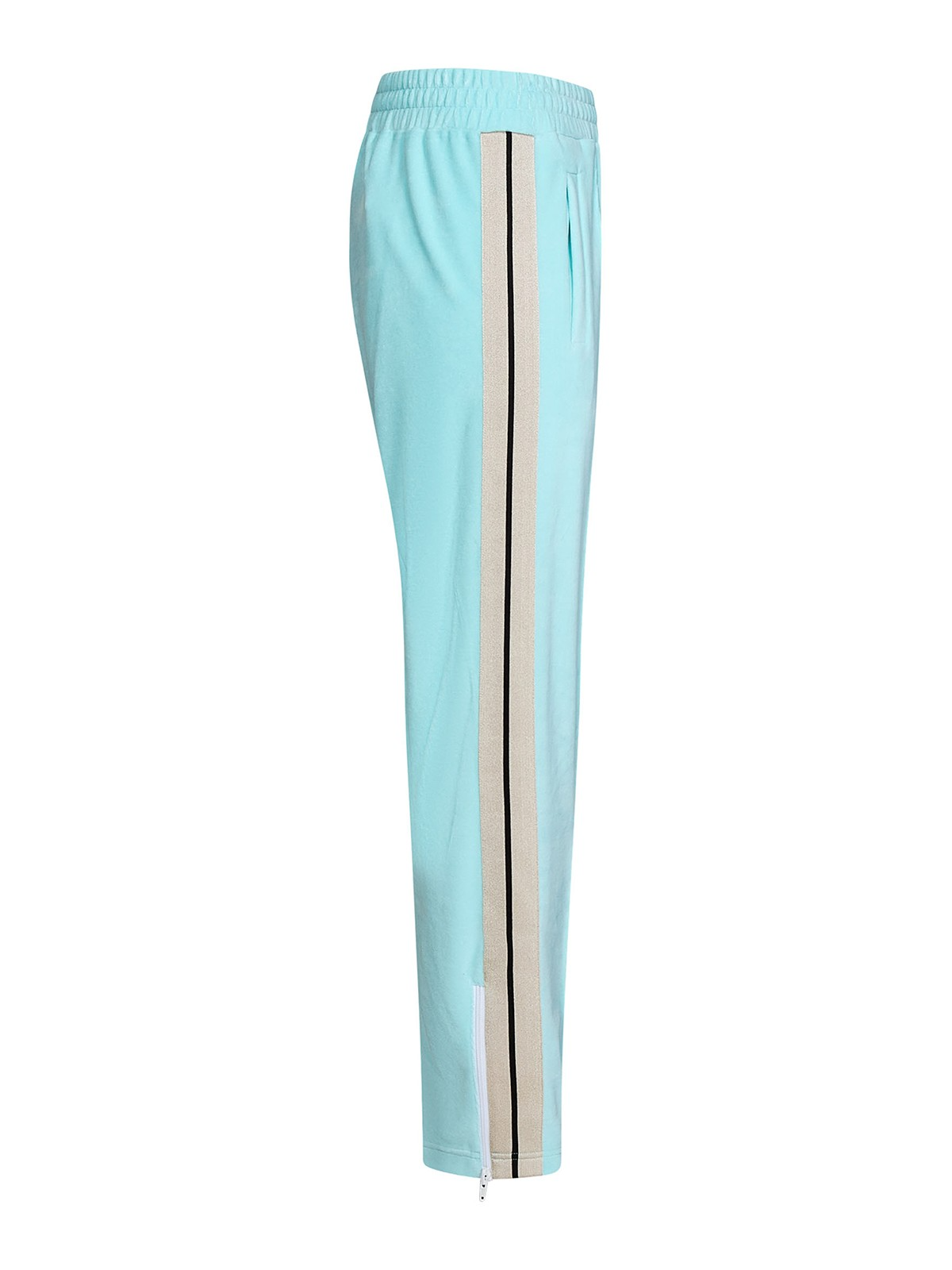 Palm Angels Light Blue Chenille Trousers