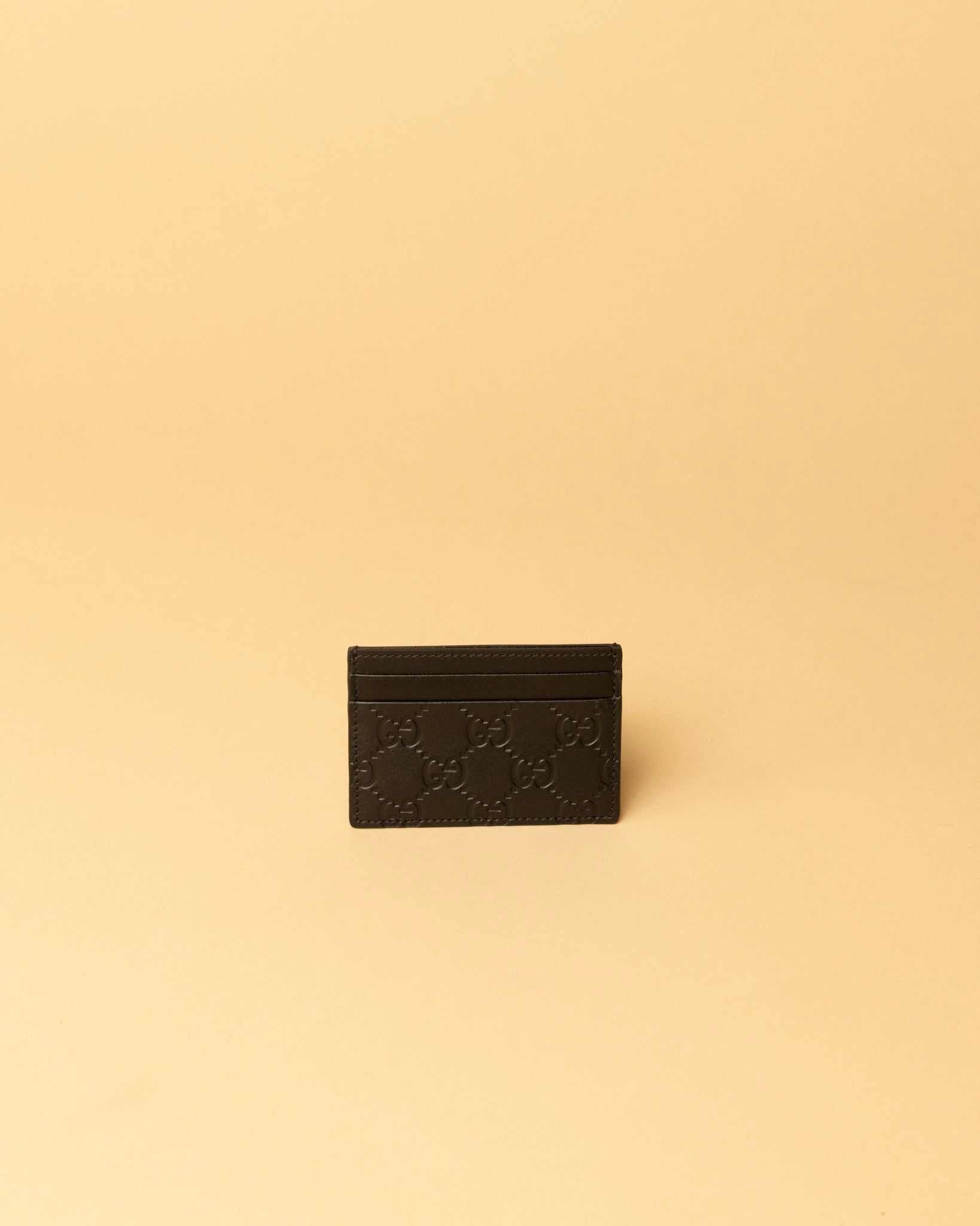 Gucci Signature Leather Card Holder GG (5 Card Slot) Black