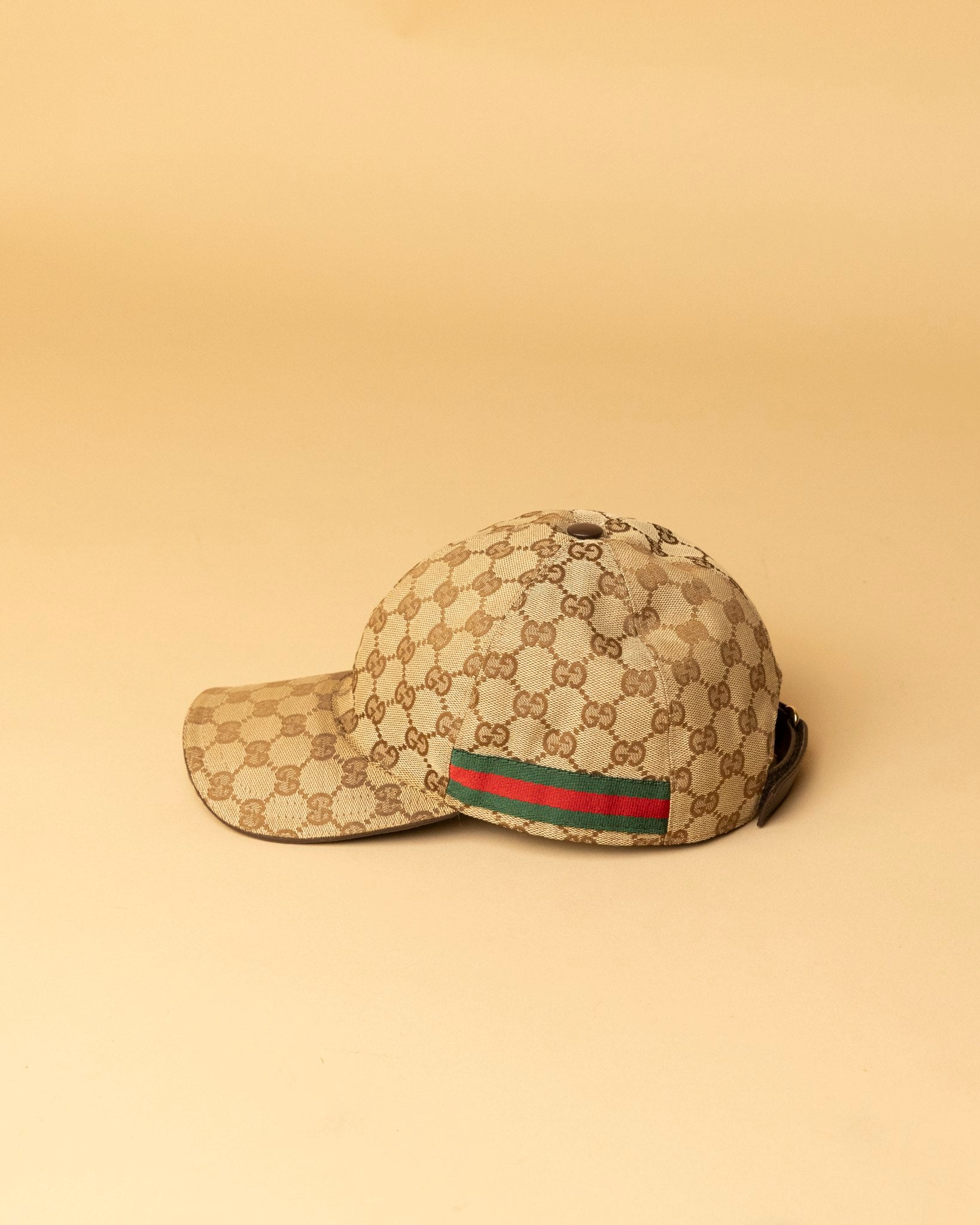 GG canvas baseball hat with Web