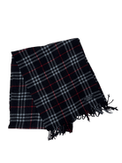 Burberry Vintage Scarf – Royal Blue Check – 100% Lambswool