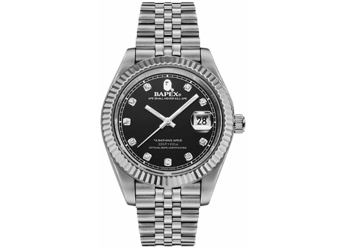 BAPE Type 6 BAPEX Watch Silver